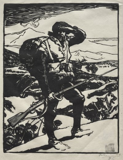 Chasseur Alpin che guarda la pianura del Reno da Auguste Louis Lepère