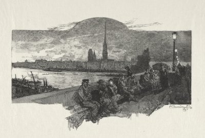 Rouen Illustrato: Il Ponte di Pietre da Auguste Louis Lepère