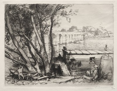 Il Ponte di Poissy da Auguste Louis Lepère