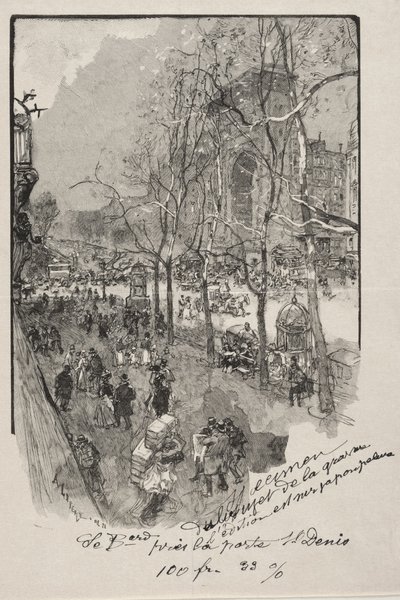 I Boulevard, vicino alla Porta St. Denis da Auguste Louis Lepère