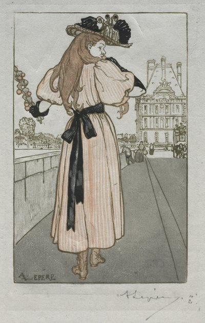 Almanacco di Parigi, 1897: Primavera da Auguste Louis Lepère