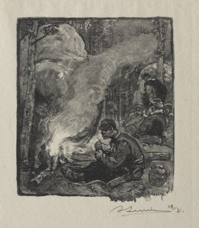 Pasto dei boscaioli da Auguste Louis Lepère
