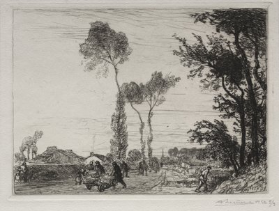 Ritorno dal mercato di St. Jean-de-Mont da Auguste Louis Lepère