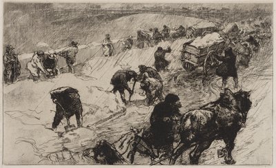 Battaglia di palle di neve: Quai aux Fleurs da Auguste Louis Lepère