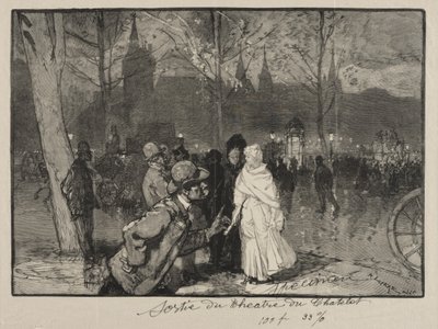 Uscita dal Teatro del Chatelet da Auguste Louis Lepère
