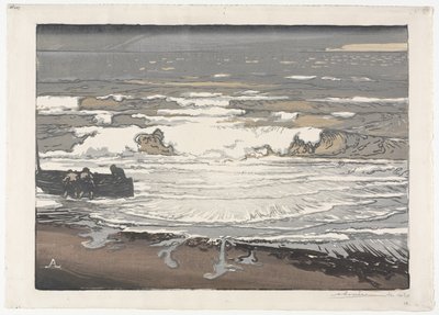 Le Onde che si Rompono, Marea di Settembre 1901 da Auguste Louis Lepère