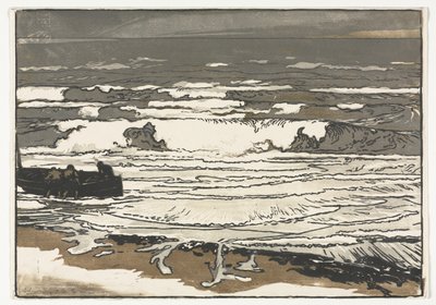 Le Onde che si Rompono, Marea di Settembre 1901 da Auguste Louis Lepère