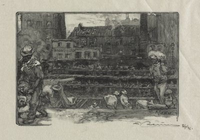 Scaricatori di gesso (Canal St. Martin) da Auguste Louis Lepère