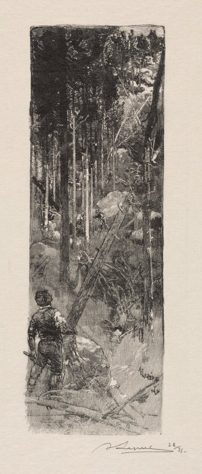 Abattage des Pins, 1887 da Auguste Louis Lepère