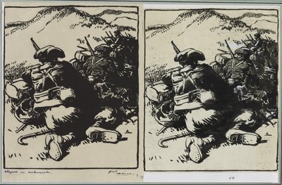 Alpini in agguato da Auguste Louis Lepère