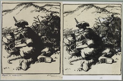 Alpini in agguato da Auguste Louis Lepère