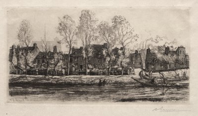 Amiens, le rive della Somme da Auguste Louis Lepère