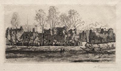 Amiens, le rive della Somme da Auguste Louis Lepère