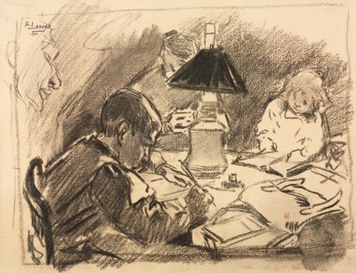 Intorno alla lampada, 1888 da Auguste Louis Lepère