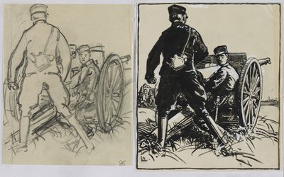 Artiglieri belgi da Auguste Louis Lepère