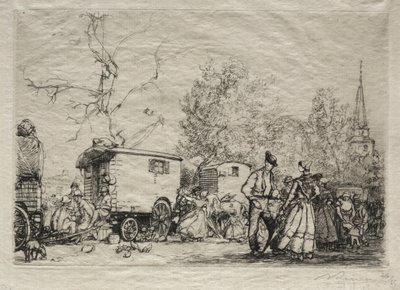 Alla fiera di St. Jean de Mont, 1906 da Auguste Louis Lepère