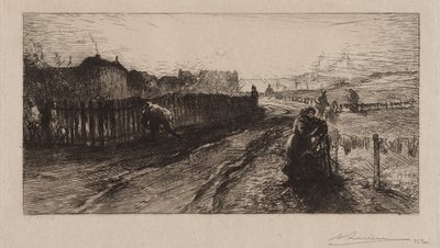 Alle fortificazioni, Porta di Versailles, 1890 da Auguste Louis Lepère