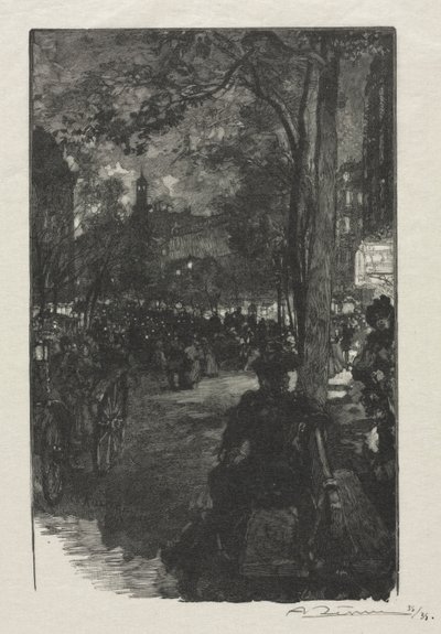 Boulevard Montmartre, sera da Auguste Louis Lepère