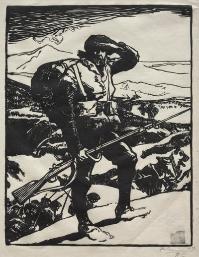 Chasseur Alpin che guarda la pianura del Reno da Auguste Louis Lepère