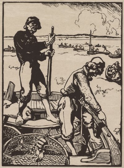 Pesca di gamberetti da Auguste Louis Lepère