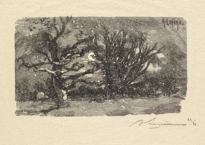Foresta di Fontainebleau: Al dormitorio di Lantara da Auguste Louis Lepère