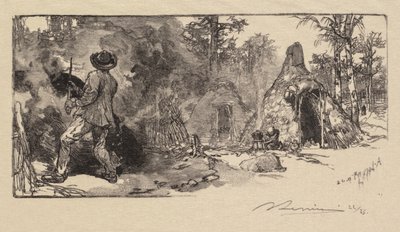 Foresta di Fontainebleau: I carbonai da Auguste Louis Lepère