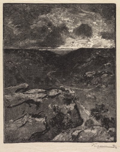 Foresta di Fontainebleau: Valle di Franchard (La Forêt de Fontainebleau: La Vallée de Franchard) da Auguste Louis Lepère