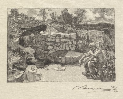 Foresta di Fontainebleau: Capanna del cavapietre, 1890 da Auguste Louis Lepère