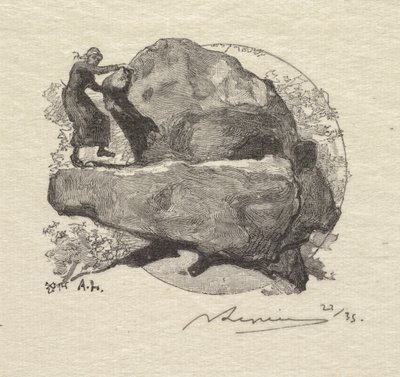 Foresta di Fontainebleau: La roccia che trema da Auguste Louis Lepère