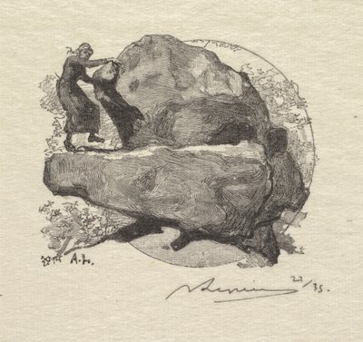 Foresta di Fontainebleau: La roccia tremante La Forêt de Fontainebleau: La roche qui tremble, 1890 da Auguste Louis Lepère