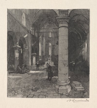 Interno della Chiesa da Auguste Louis Lepère