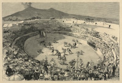 Italia. La festa di Pompei, Il circo dei gladiatori, 1884 da Auguste Louis Lepère