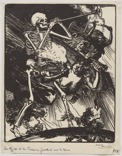 La morte e le passioni che si abbattono sulla terra da Auguste Louis Lepère