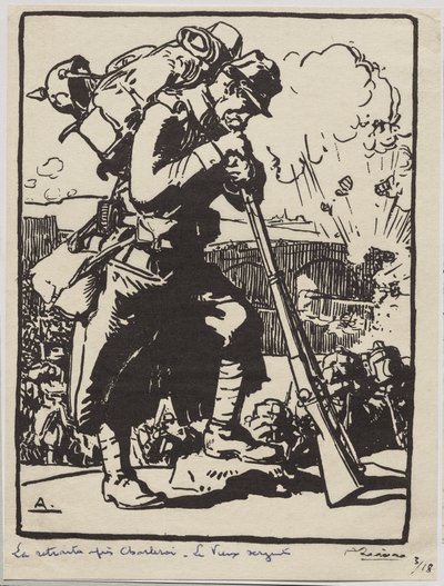 La ritirata dopo Charleroi da Auguste Louis Lepère