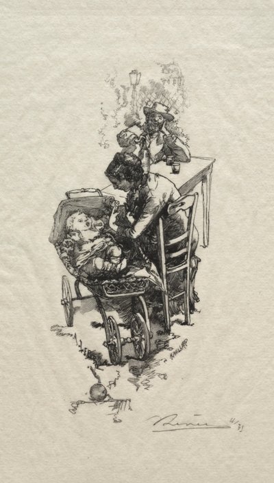 La femme au berceau da Auguste Louis Lepère