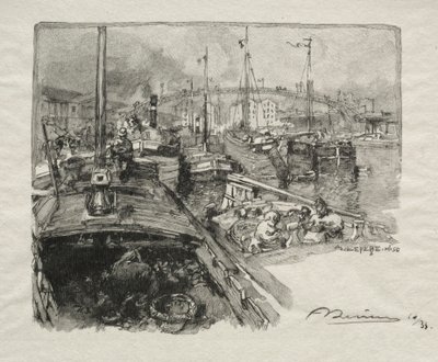 Il Bacino della Villette da Auguste Louis Lepère