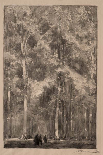 Le Matin, carrefour des Forts Marlotte da Auguste Louis Lepère