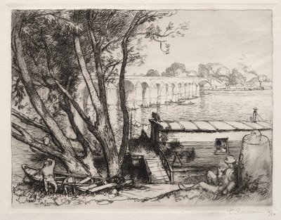 Il Ponte di Poissy da Auguste Louis Lepère