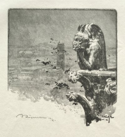 Il Stryge di Notre Dame da Auguste Louis Lepère