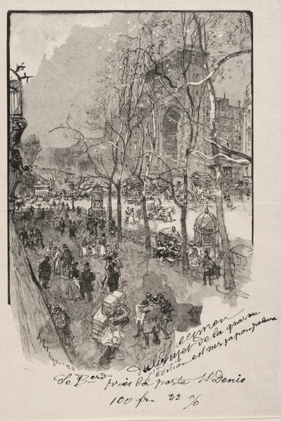 I Boulevard, vicino alla Porta St. Denis da Auguste Louis Lepère