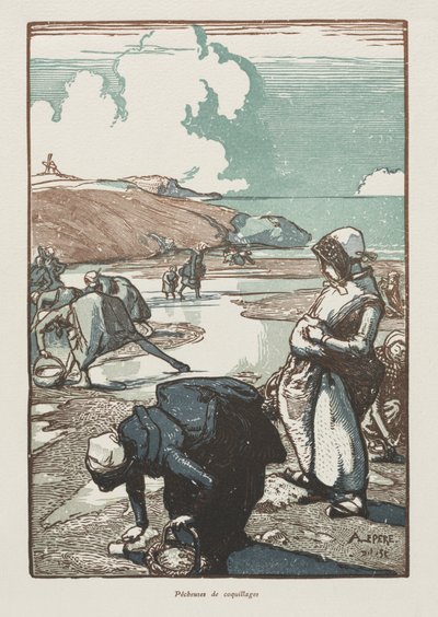 Le pescatrici di pigne, Saint-Jean-de-Mont da Auguste Louis Lepère