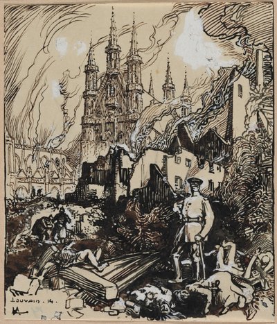 Lovanio, 1914 da Auguste Louis Lepère