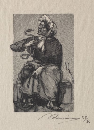 Venditrice di serpenti da Auguste Louis Lepère