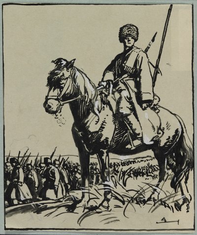 Ufficiale dei Cosacchi da Auguste Louis Lepère