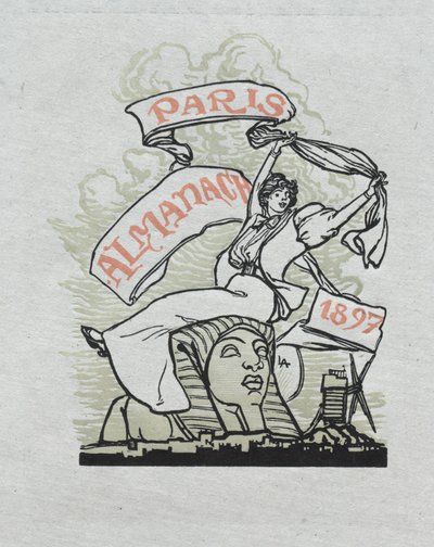 Almanacco di Parigi, 1897: Copertina posteriore, 1897 da Auguste Louis Lepère