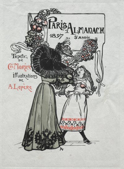 Almanacco di Parigi, 1897: Copertina da Auguste Louis Lepère
