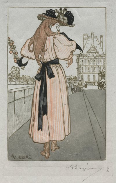 Almanacco di Parigi, 1897: Primavera da Auguste Louis Lepère