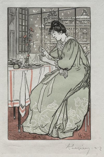 Almanacco di Parigi, 1897: Inverno da Auguste Louis Lepère