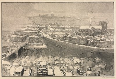 Parigi sotto la Neve da Auguste Louis Lepère