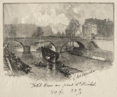 Petit bras au Pont St. Michel da Auguste Louis Lepère